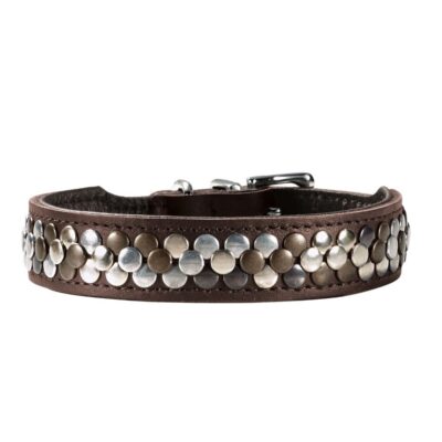 luxe halsband hond leer