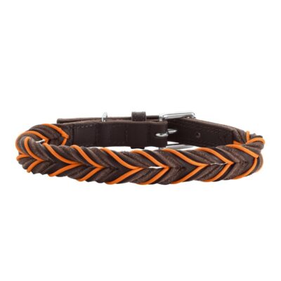 leren halsband hond solid education