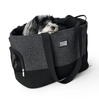 hondentas grijs wolmix