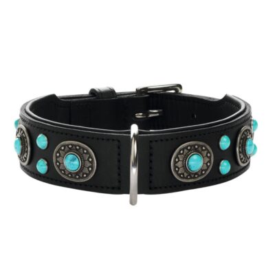 leren halsband hond sioux