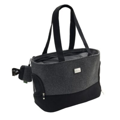 hondentas grijs wolmix