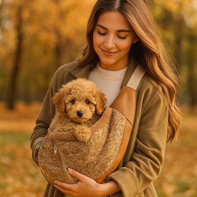 draagzak hond bruin cognac