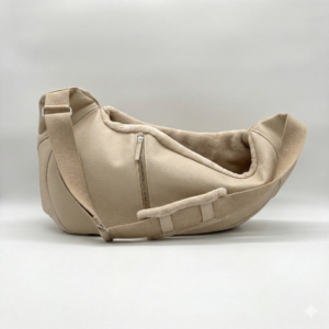 hondentas leer beige