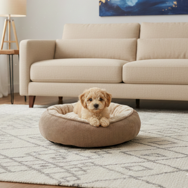 Donut Hondenmand Parijs Beige