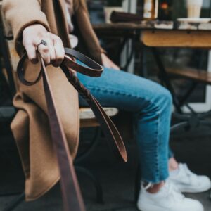 Handgemaakte Leren Hondenriem Bruin
