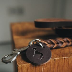 Handgemaakte Leren Hondenriem Bruin