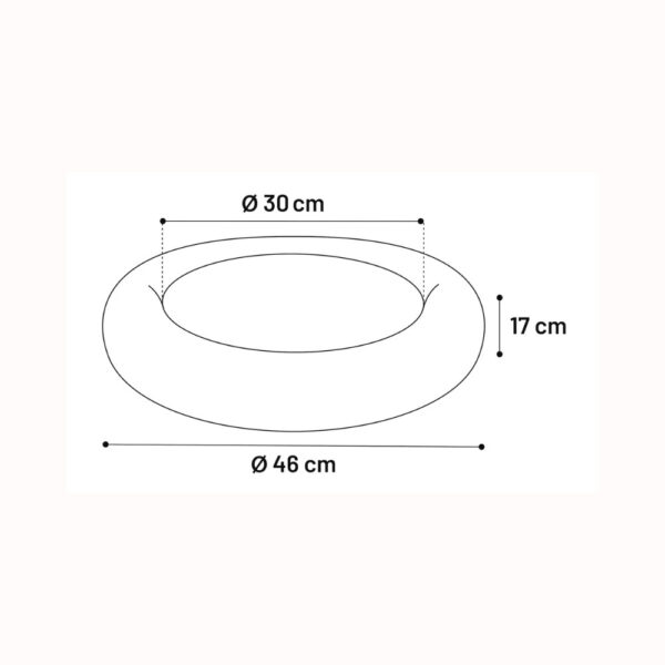 Donut Hondenmand Parijs Beige