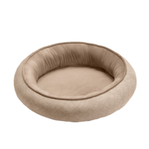 orthopedisch hondenbed beige donut mand hond
